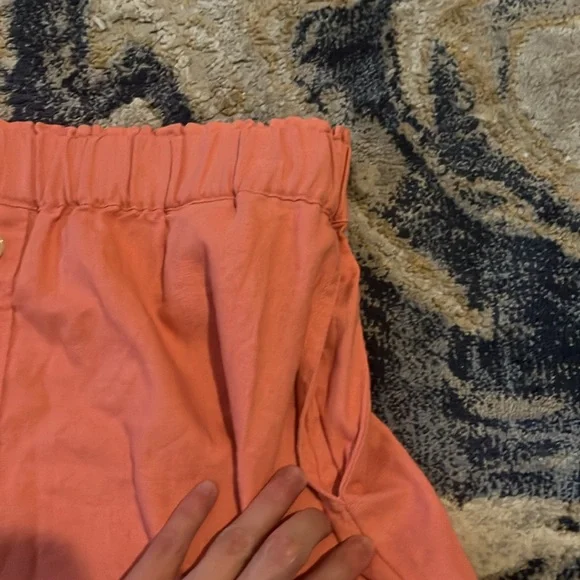 Liz Claiborne Linen Blend Coral Midi  Skirt - Picture 3 of 5